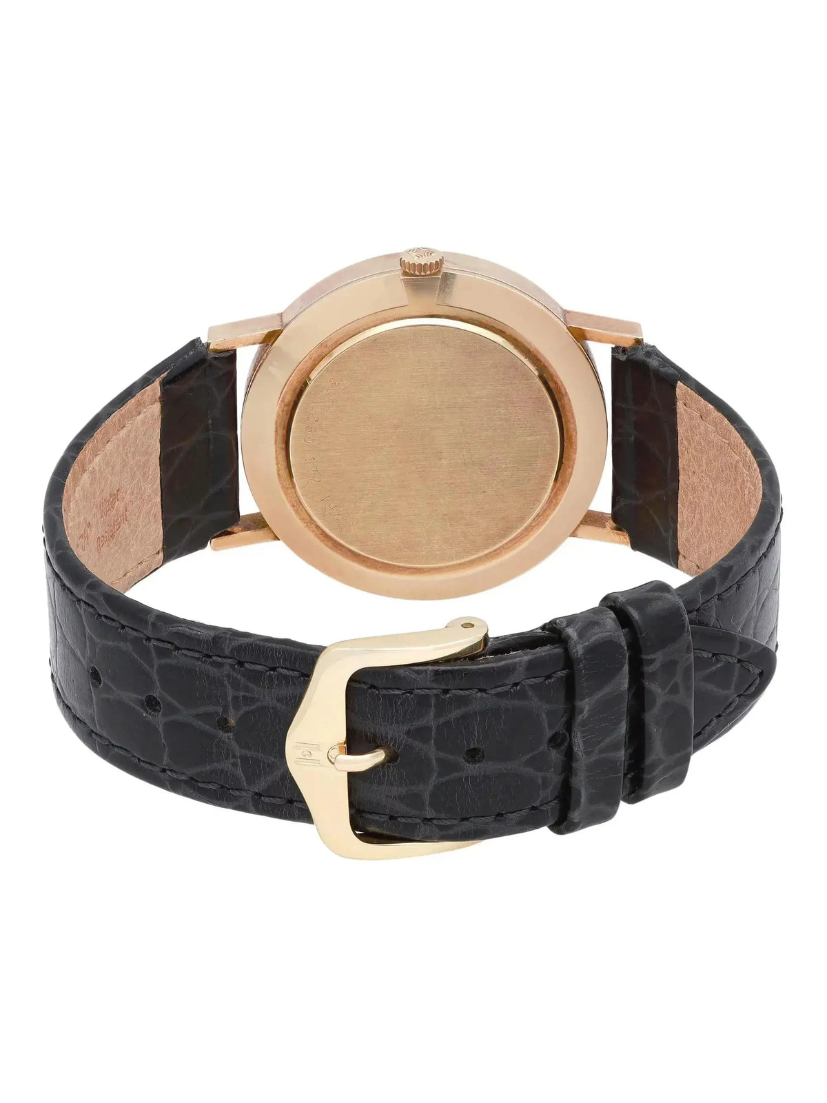 Movado Museum 33mm 14K Yellow Gold Black Dial Zenith Hand Wind Vintage Watch