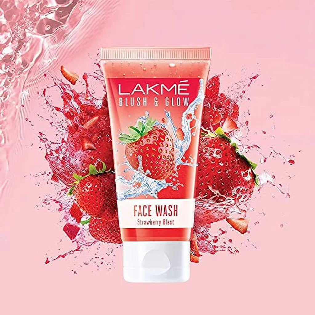 Lakmé Blush & Glow Sizetrawberry Combo Face Wash With Fruit Extracts, 100 g