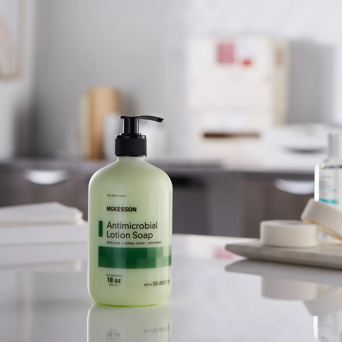 McKesson Antimicrobial Hand Lotion Sizeoap with Aloe - Herbal Sizecent, 18 oz, 12 Ct