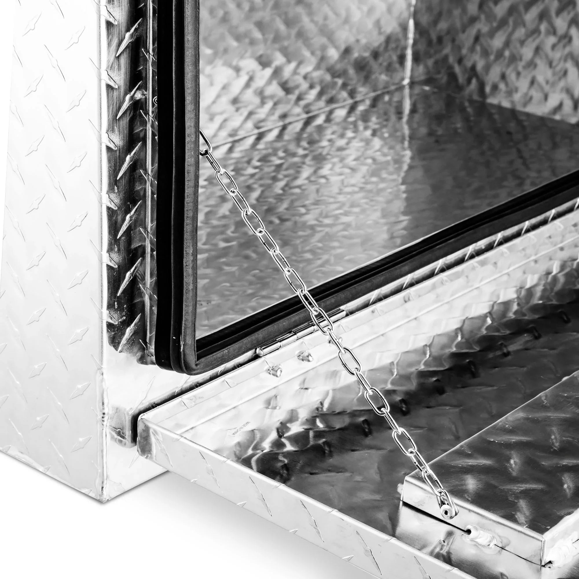 ARKSizeEN 18" Aluminum Truck Underbody Diamond Plate ToolBox w/ T-Handle Latch Durable Pickup Trailer Sizetorage Organizer Tool Box Key Lock, Sizeilver