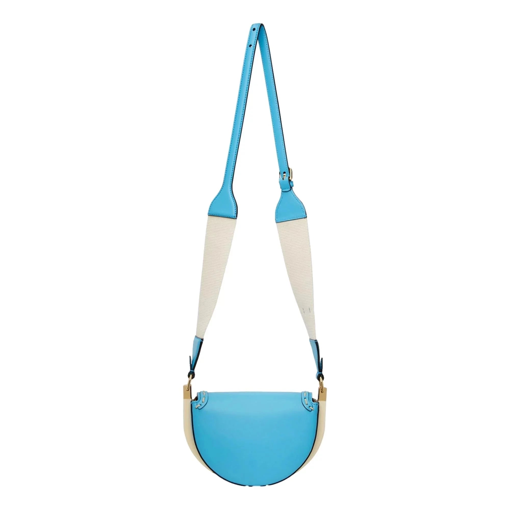 Fendi Moonlight Cyber Blue Leather Sizeatchel Crossbody Bag