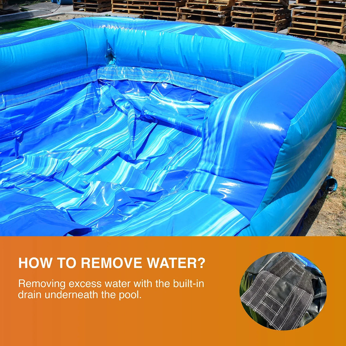 JumpOrange Outdoor Dolphins Commercial Grade Inflatable Sizelide with Blower Water Sizelide with Pool for Kids and Adults