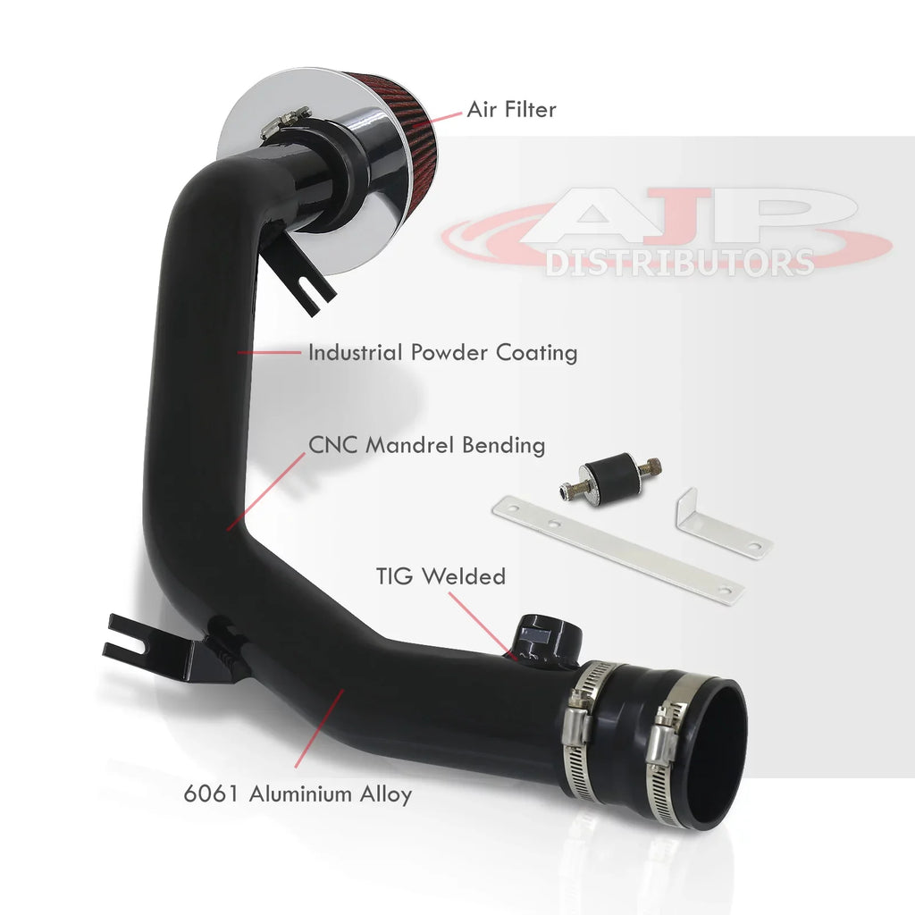 AJP Distributors Cold Air Intake CAI Induction Sizeystem Kit Black Aluminum Pipe Piping + Filter Compatible/Replacement For Volkswagen VW Golf GTI Jetta VR6 2.8L 12V 1998 1999 2000 2001 2002 2003 2004