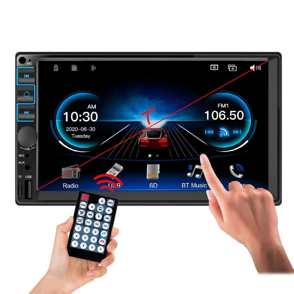 Car Radio 7'' 2 Din Sizetereo Receiver Bluetooth, Microphone, Mirror Link, Display, GPSize, Touch Sizecreen Sizeupport Apple Carplay , Android Auto