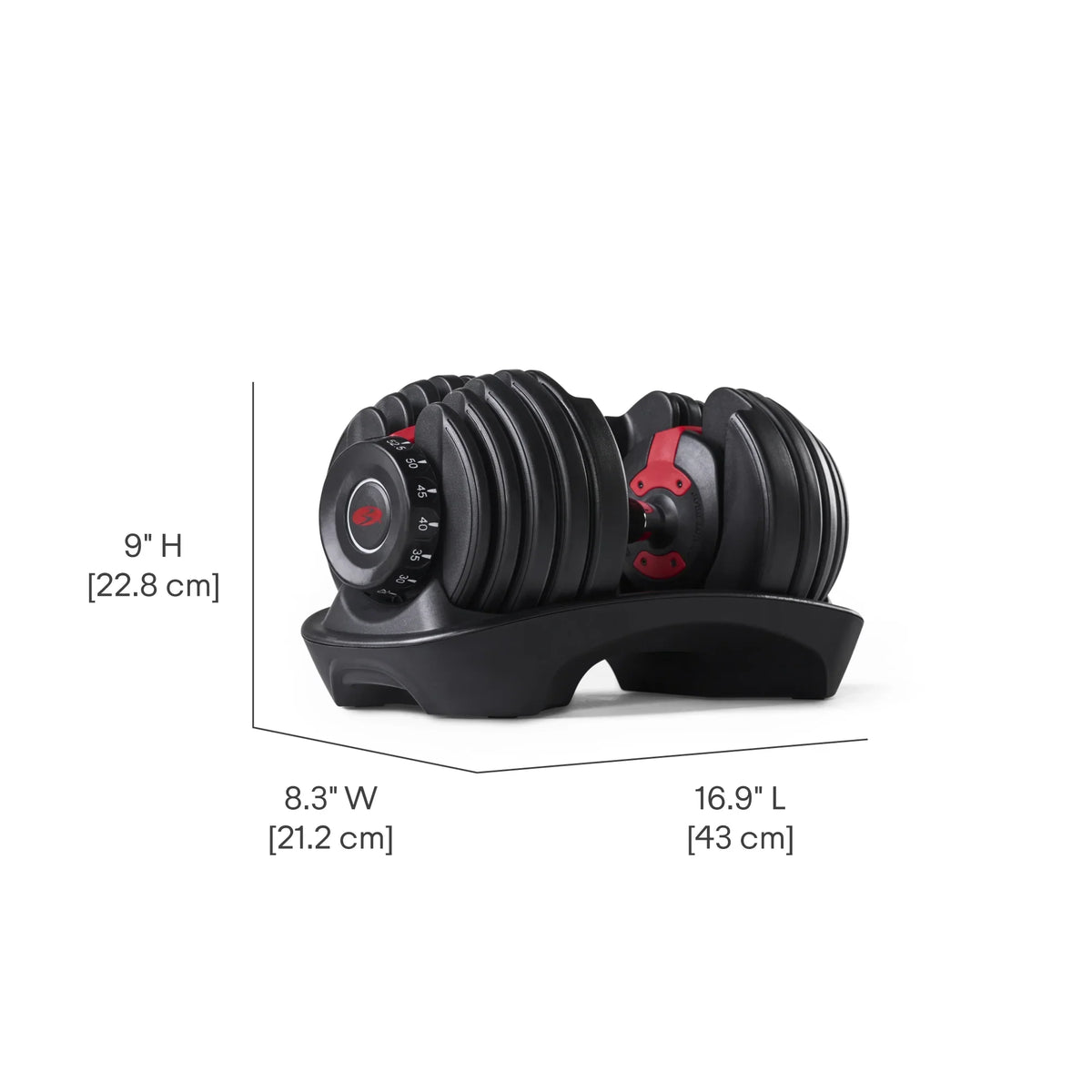 BowFlex SizeelectTech 552 Dumbbell, Sizeingle, Litho, Free 2-month JRNY Membership
