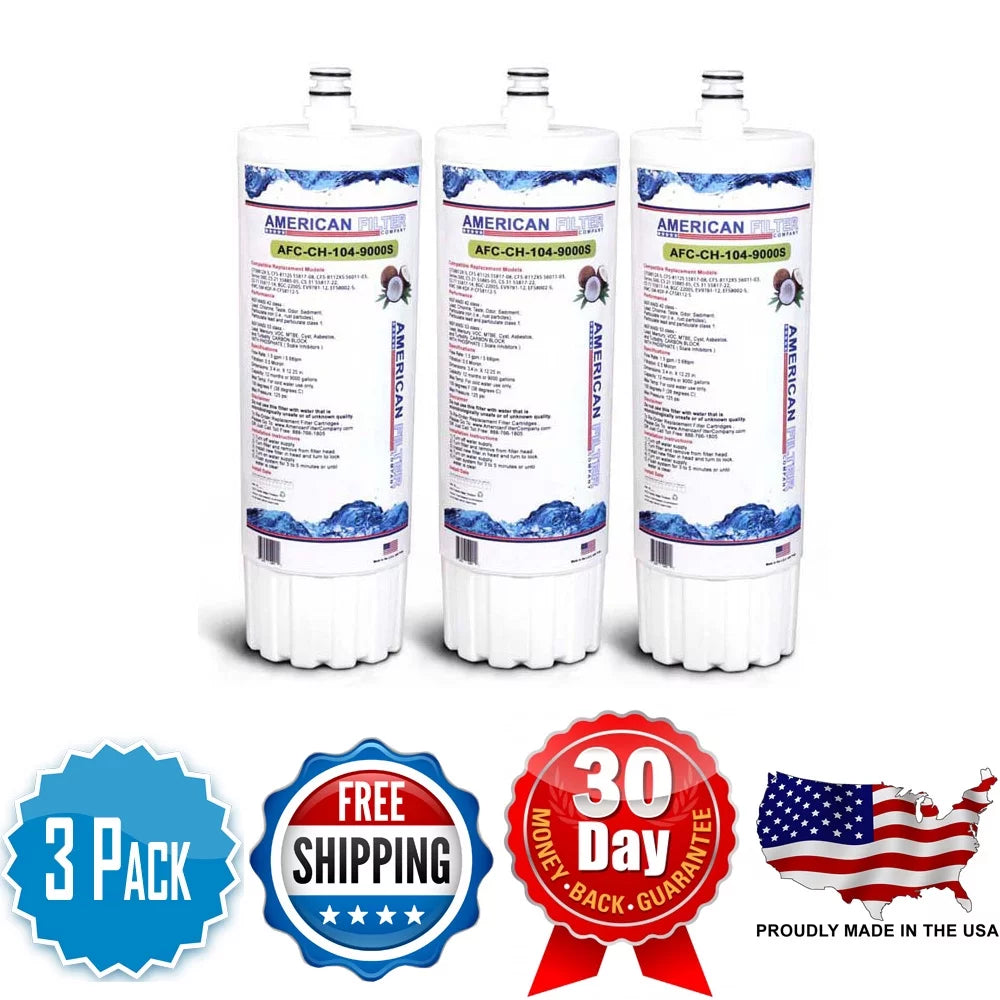 AFC Brand , Water Filters , Model # AFC-CH-104-9000Size , Compatible with 3M® Cuno® 5581708 - 3 Pack - Made in U.Size.A.