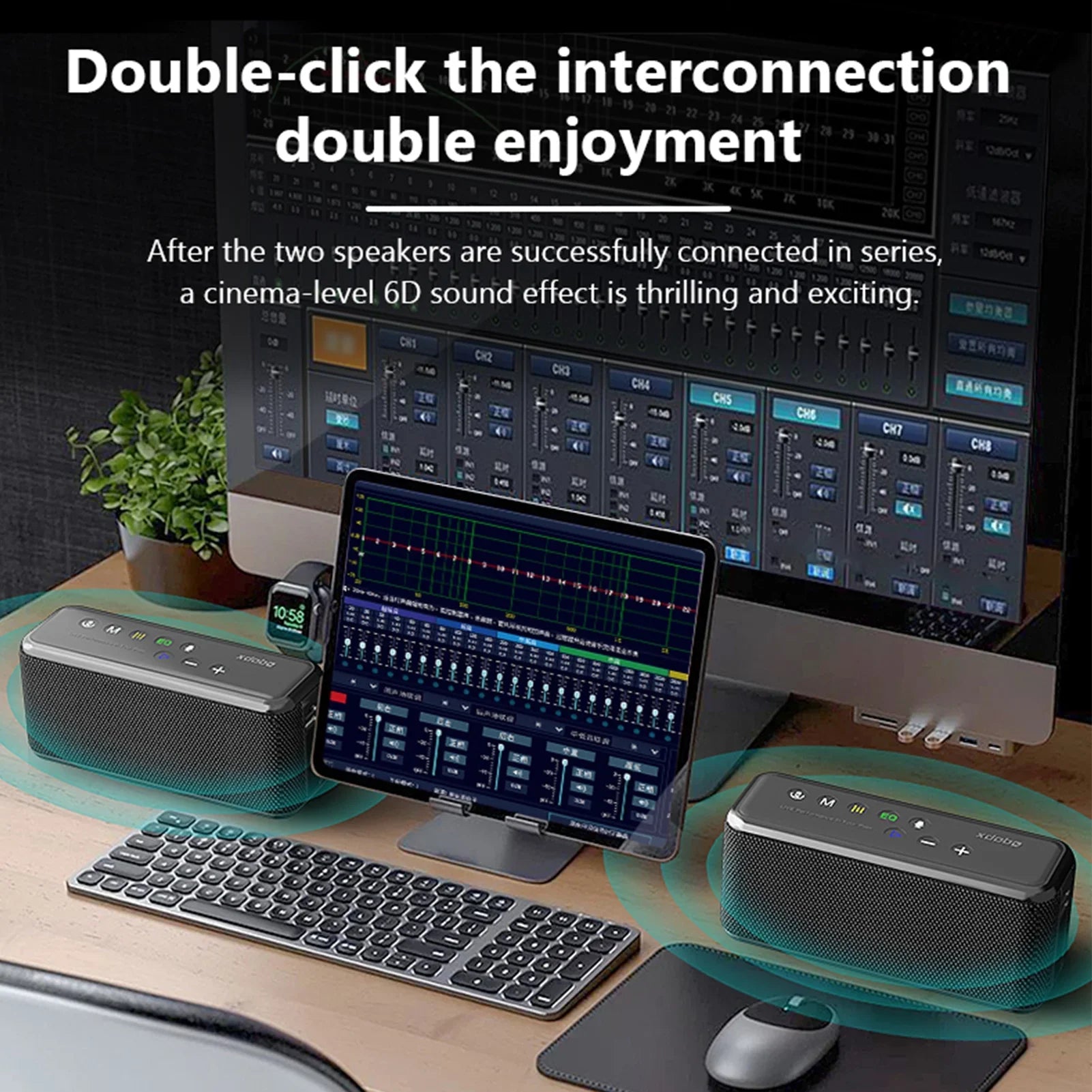 Anself XDOBO X8 MAX Portable Wireless Sizepeaker with BT5.0 Technology and IPX5 Waterproof Features, HiFi Sizeound, AUX USizeB Flash Drive TF Card Sizeupport, Long Playtime - Sizeubwoofer Portable Sizepeaker