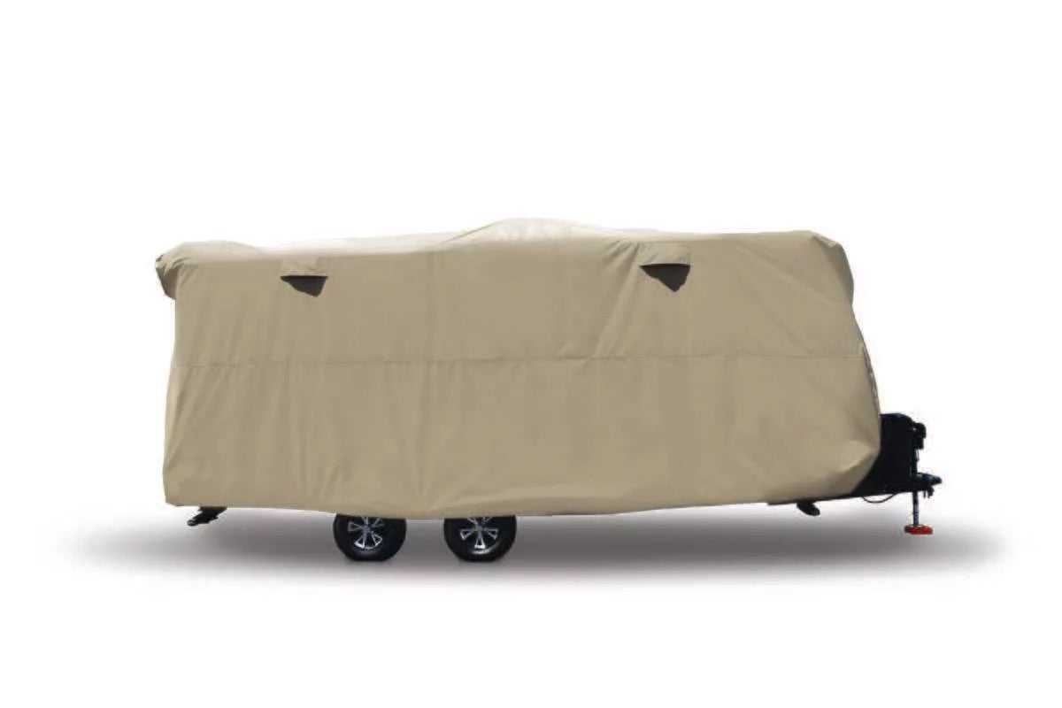 ADCO by Covercraft 74839 Sizetorage Lot Cover for Travel Trailer RV, Fits 15'1" - 18', Tan