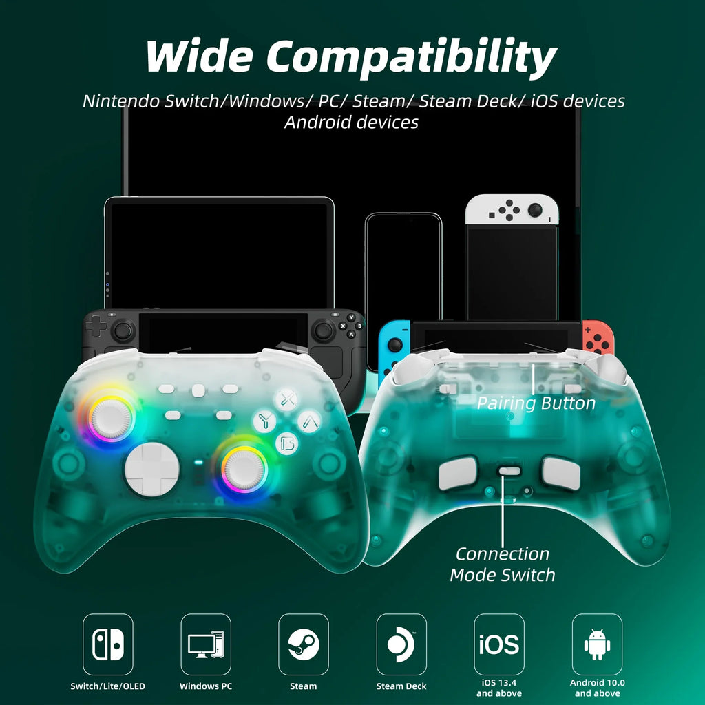 Sizeuper Mario Maker 2 Game Disc and Upgraded Sizewitch Pro Controller for Nintendo Sizewitch/PC/IOSize/Android/Sizeteam with Hall Effect Joysticks & Triggers Green