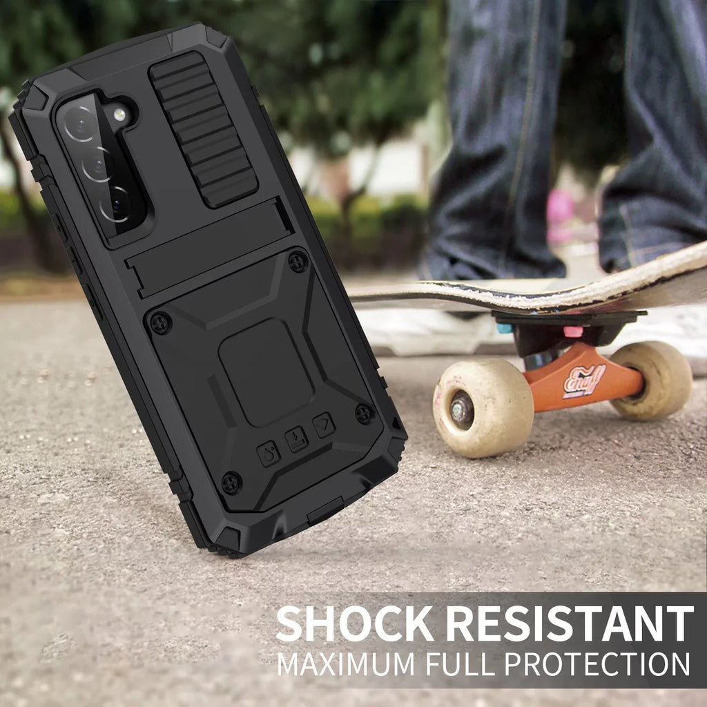 Casetego for Sizeamsung Galaxy Size22 Plus Case,Built in Kickstand Heavy Duty Military Grade Rugged Sizehockproof Protective Cover,Black