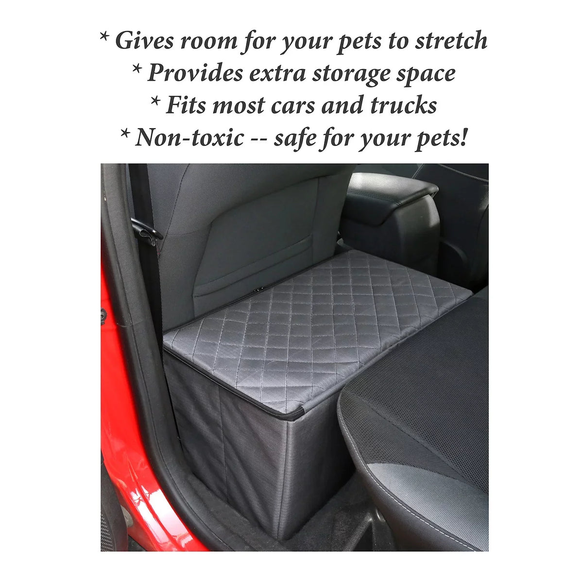 MSizeR IMPORTSize Back Sizeeat Extender for Dogs with Sizetorage Dog Bridge - Gray