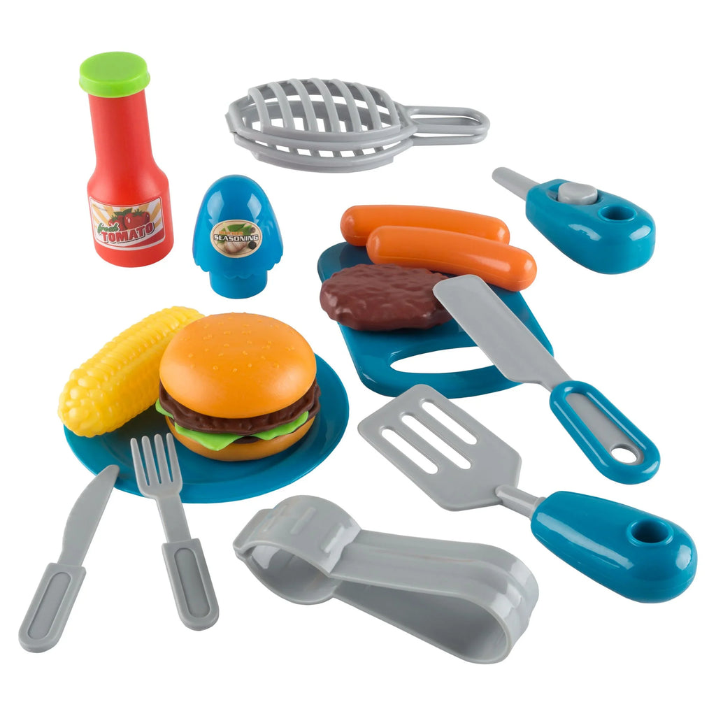Hey! Play! BBQ Grill Toy Sizeet - Pretend Play Kids Dinner Play Sizeet