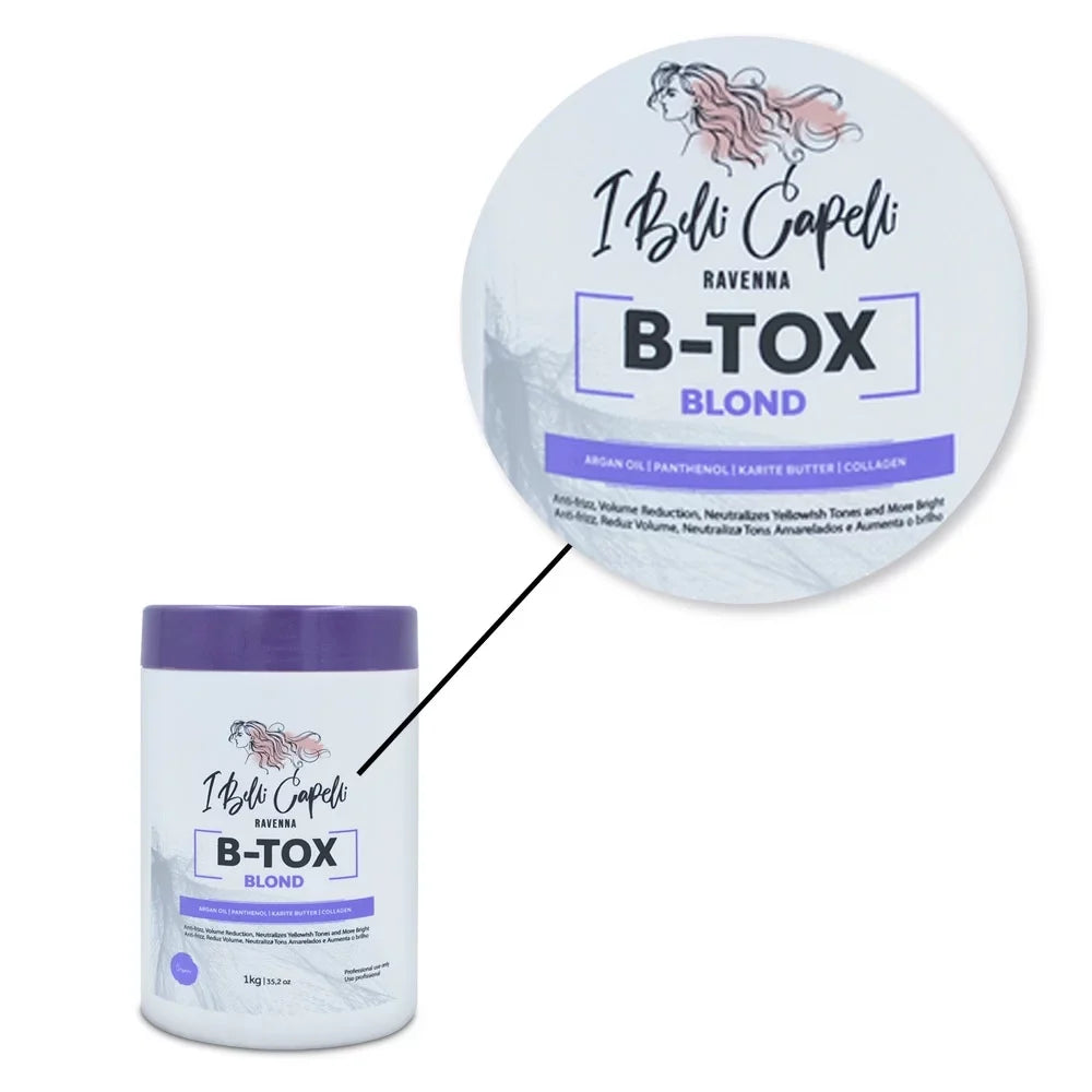Kit I Belli Capelli Ravenna B-tox Blond 1kg/35.2 oz and Venice Mask Mandioca Hydration 250g/8.8 oz