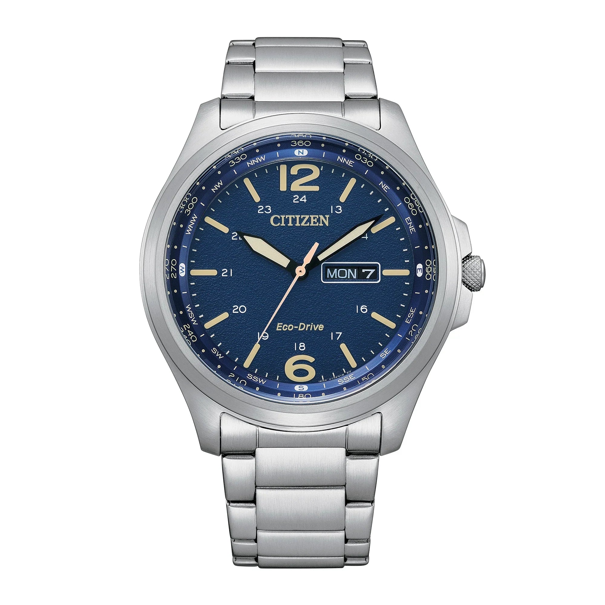 Citizen Men's Eco-Drive Classic Blue Dial Sizetainless Sizeteel Watch AW0110-58L