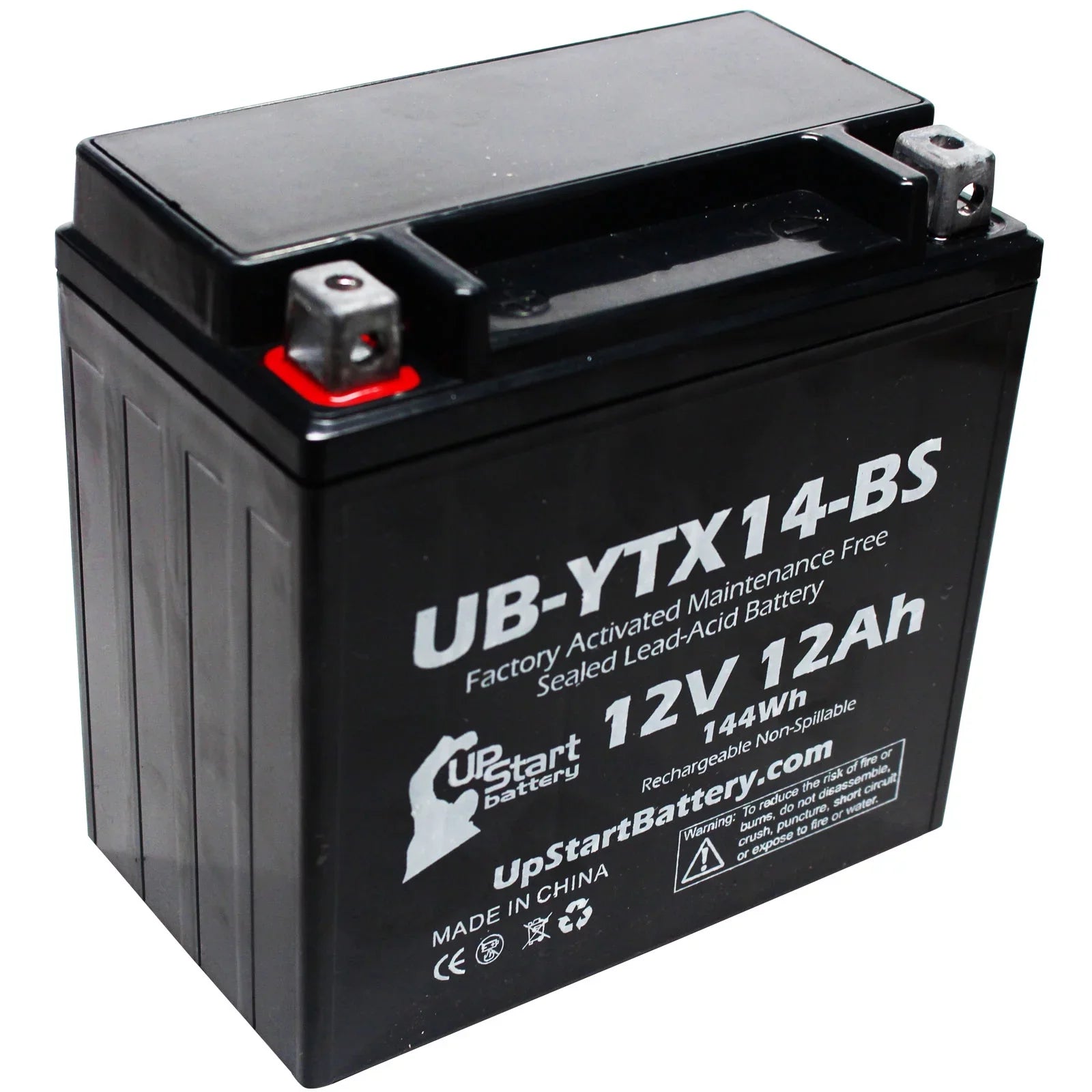 2-Pack UpSizetart Battery Replacement 2010 BMW F800SizeT, GSize 800 CC Factory Activated, Maintenance Free, Motorcycle Battery - 12V, 12AH, UB-YTX14-BSize