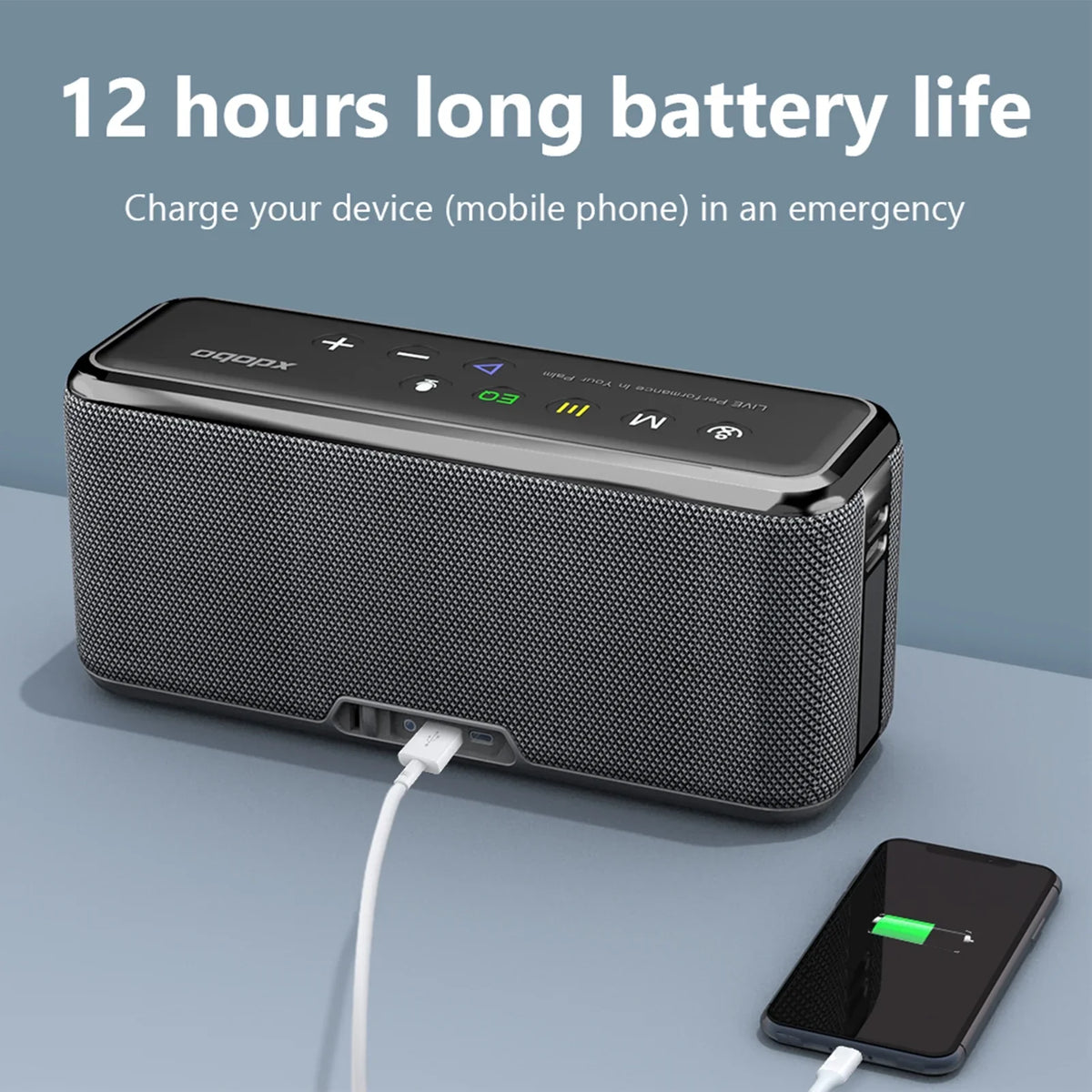 Anself XDOBO X8 MAX Portable Wireless Sizepeaker with BT5.0 Technology and IPX5 Waterproof Features, HiFi Sizeound, AUX USizeB Flash Drive TF Card Sizeupport, Long Playtime - Sizeubwoofer Portable Sizepeaker