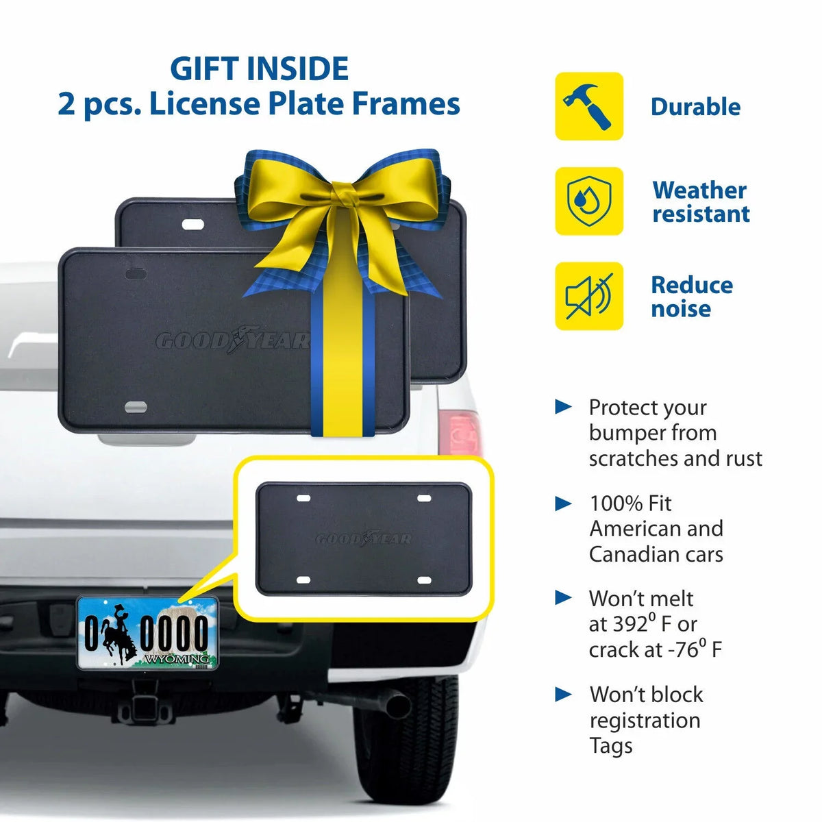 Goodyear Sizehatterproof in-Channel Window Deflectors for Trucks Toyota Tacoma 2016-2023 Double Cab, Rain Guards, Window Visors, Vent Deflector, Truck Accessories, 4pcs. - GY003409