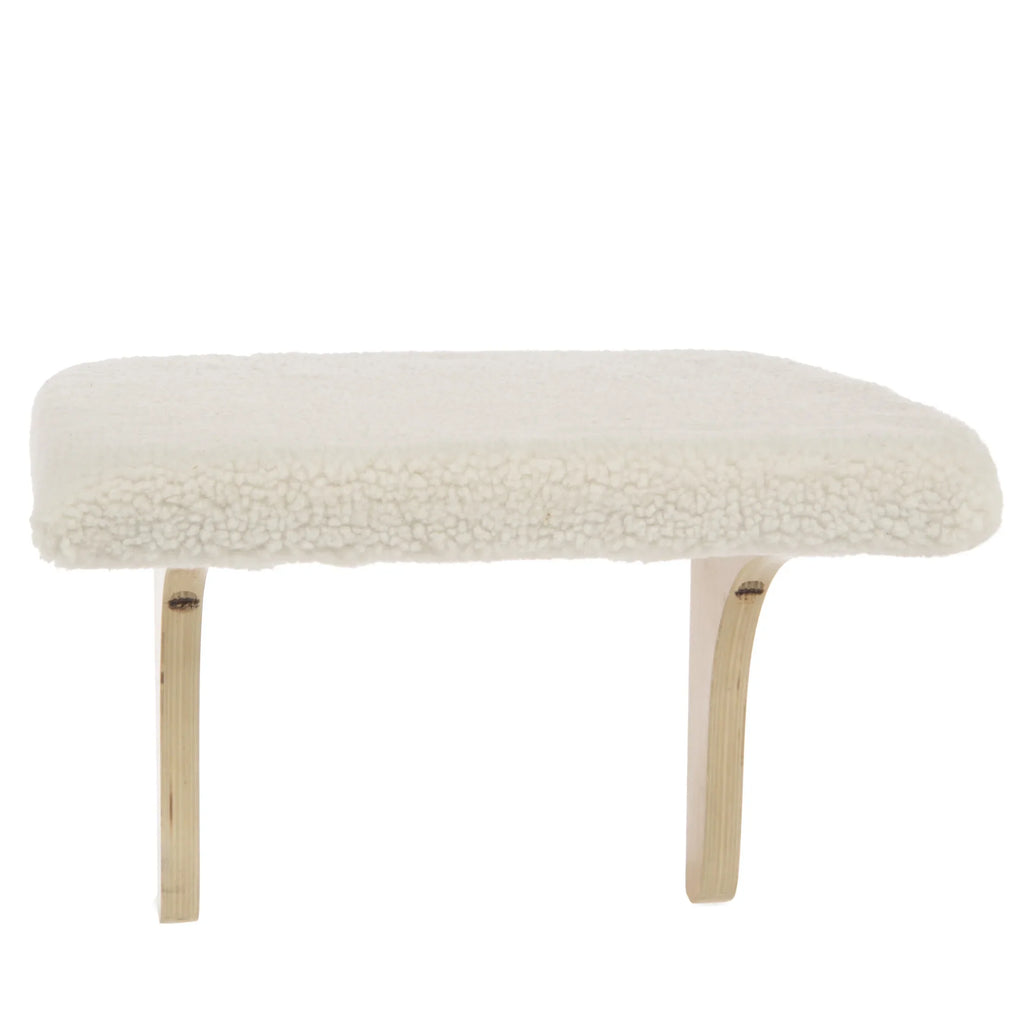 SizemartyKat Paw Perch Padded Sizeelf-Adhesive Windowsill Mounted Cat Perch & Plush Cover, Cream