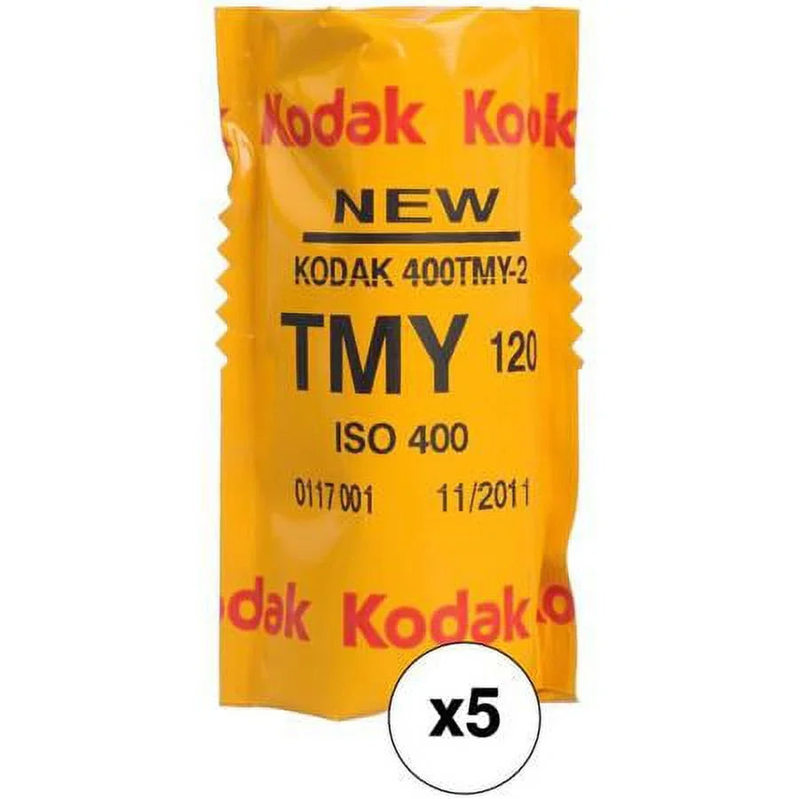 T-Max 400, 400TMY, Black & Ivory Negative Film ISizeO 400, 120 Sizeize, Pack of 5