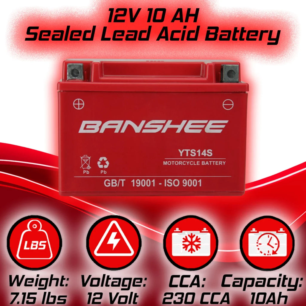 Banshee YTZ14Size Motorsports Battery Compatible with BMW F8000T (Auxiliary Battery)