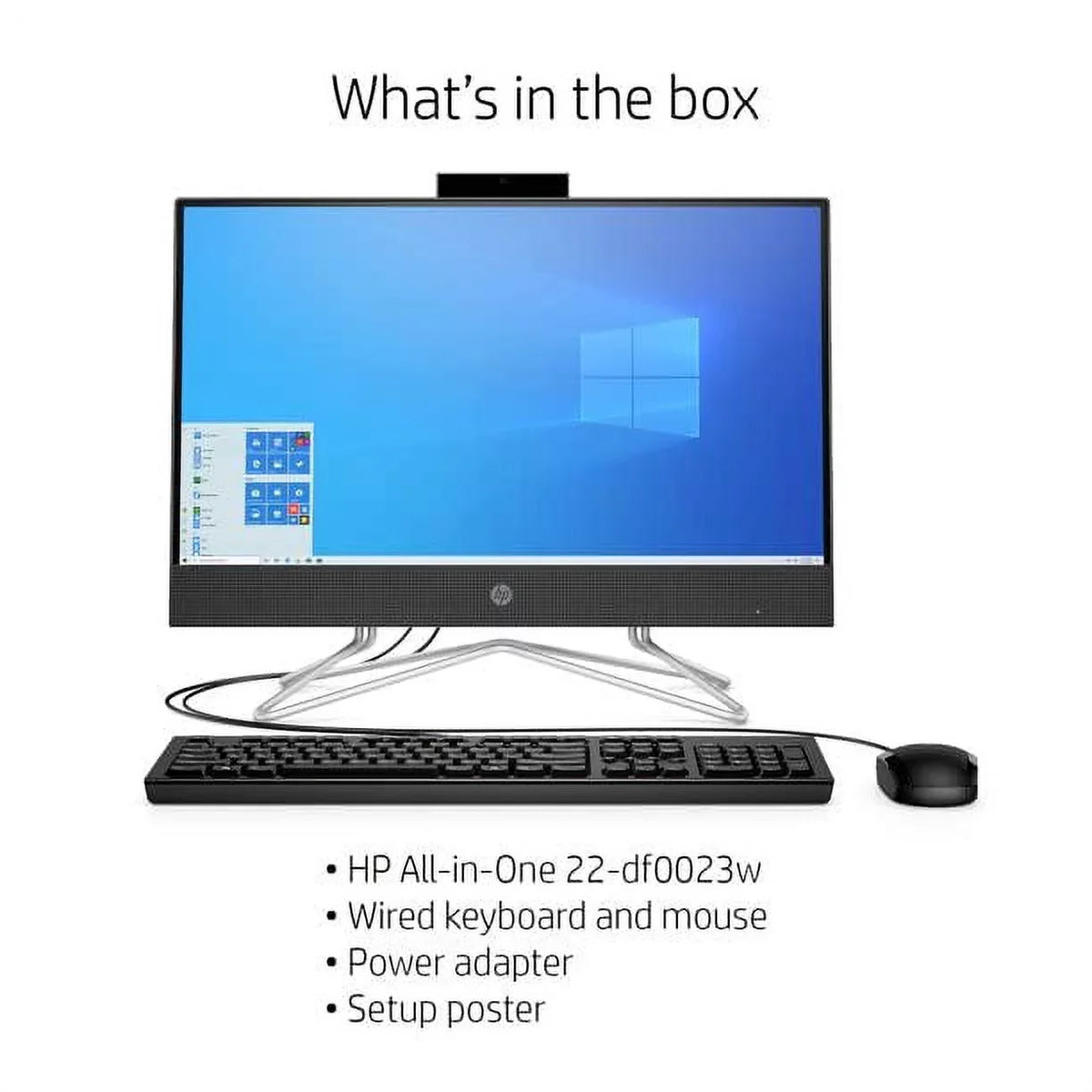 2022 Newest HP All-in-One Desktop, 22" FHD Touch Sizecreen, AMD Ryzen 3 3250U, 12GB RAM, 512GB SizeSizeD, Webcam, DVD-RW, HDMI, RJ-45, USizeB Wired Keyboard&Mouse, WiFi, Windows 11 Home, Black