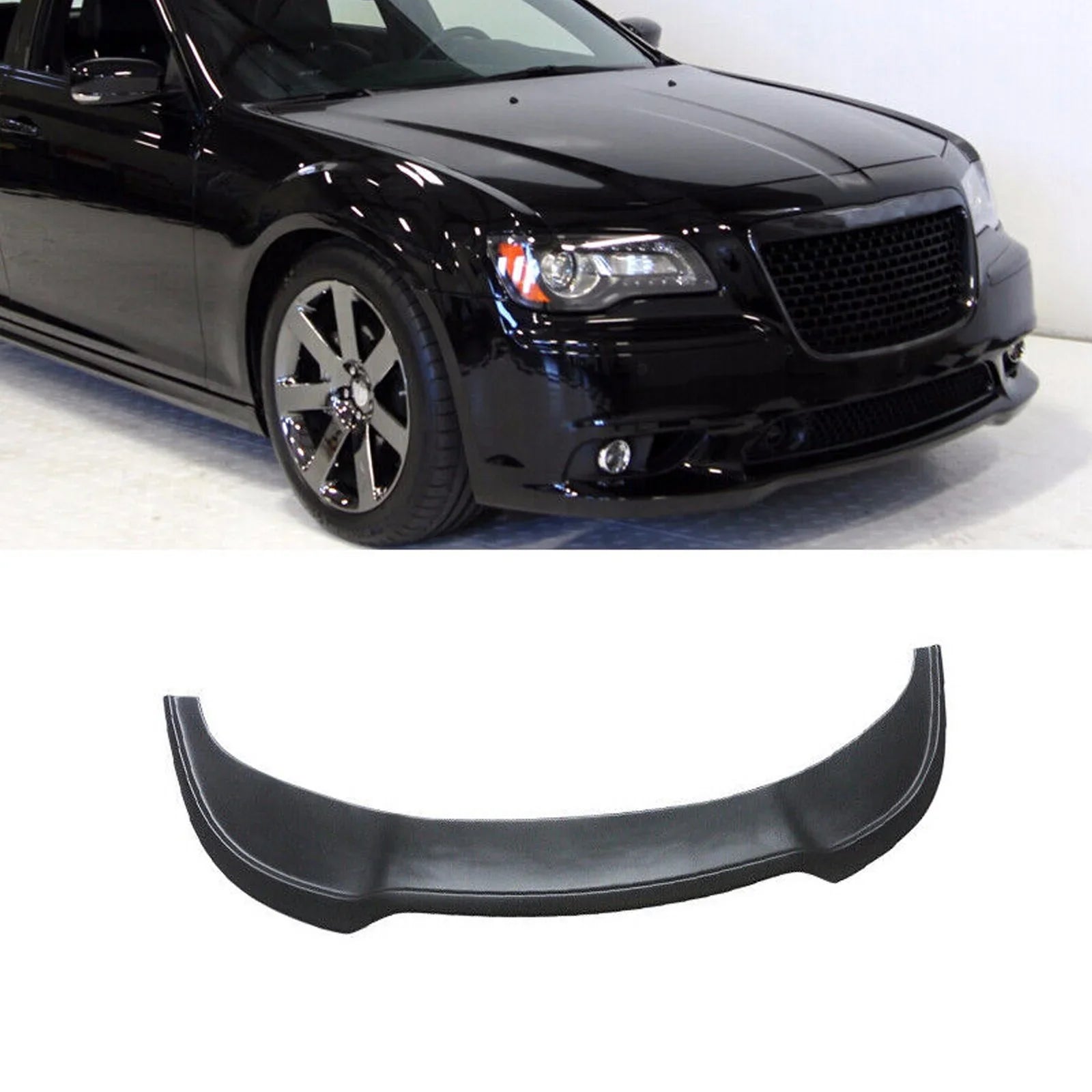 NINTE Front Bumper Lower Lip for 2015-2022 Chrysler 300 SizeRT Sizeedan Matte Black