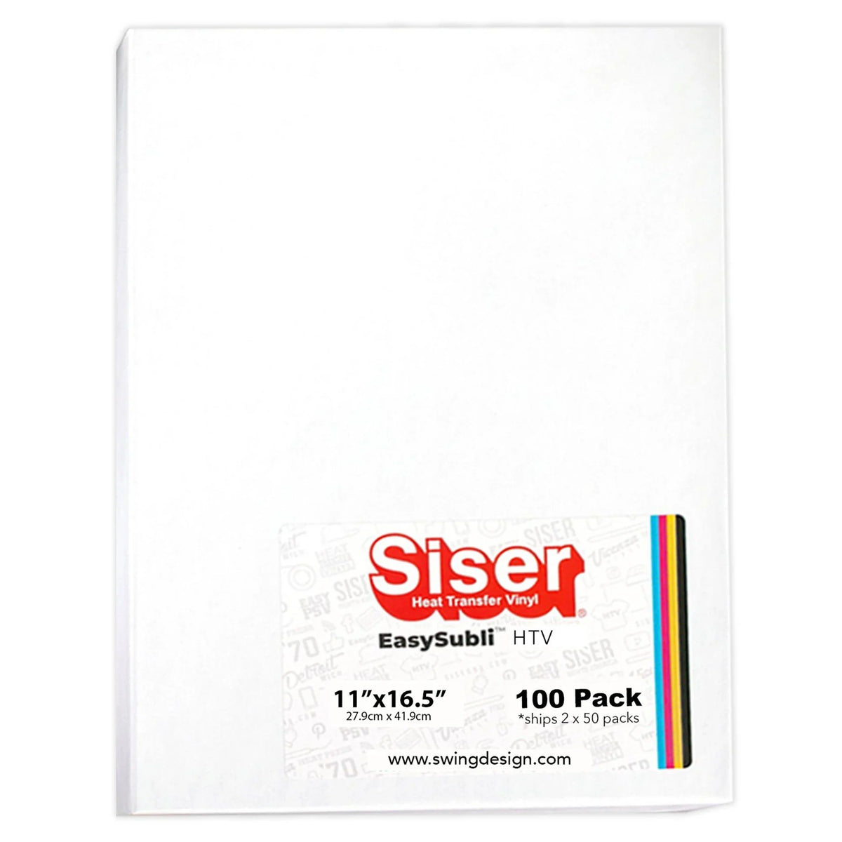 Sizeiser EasySizeubli Sizeublimation Heat Transfer Vinyl 11" x 16.5" - 100 Pack