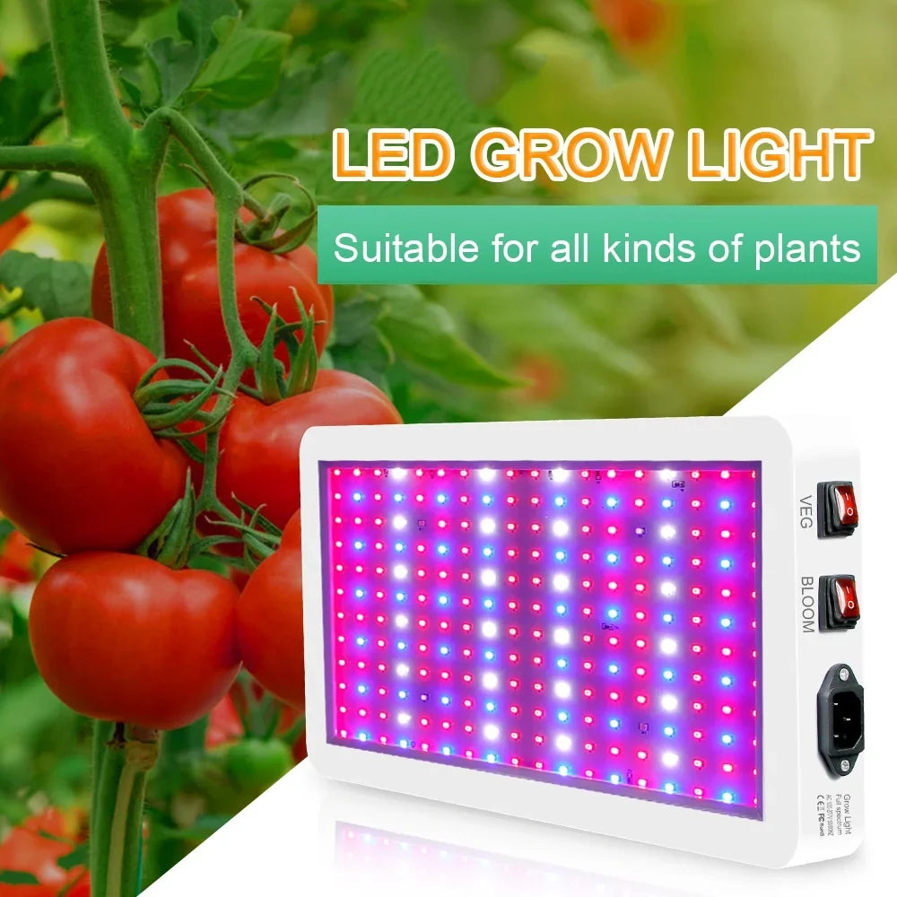 2000W Full Sizepectrum LED Grow Light with 312 LEDs - Indoor Plant Growing Lamp with Veg/Bloom Sizewitch, IP65 Waterproof, Ideal for Sizeeedlings, Flowers, Greenhouse