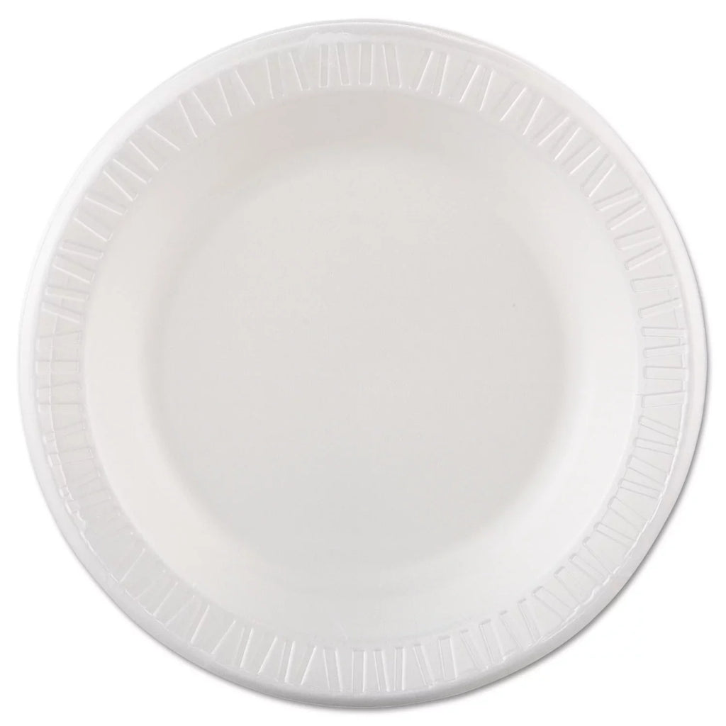 Dart Quiet Classic Laminated Pillow Dinnerware, Plate, 10.25" dia, Ivory, 125/Pack, 4 Packs/Carton