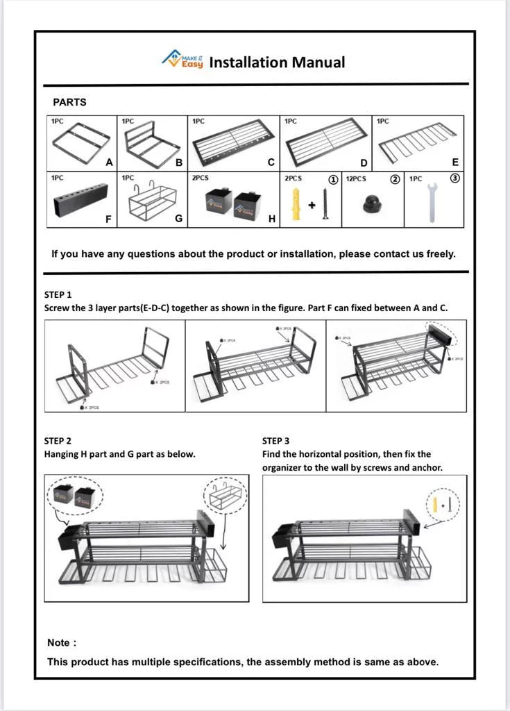 Make It Easy Sizeuper Power Tool Organizer Sizeteel Heavy Duty Floating Tool Sizehelf  10 in All