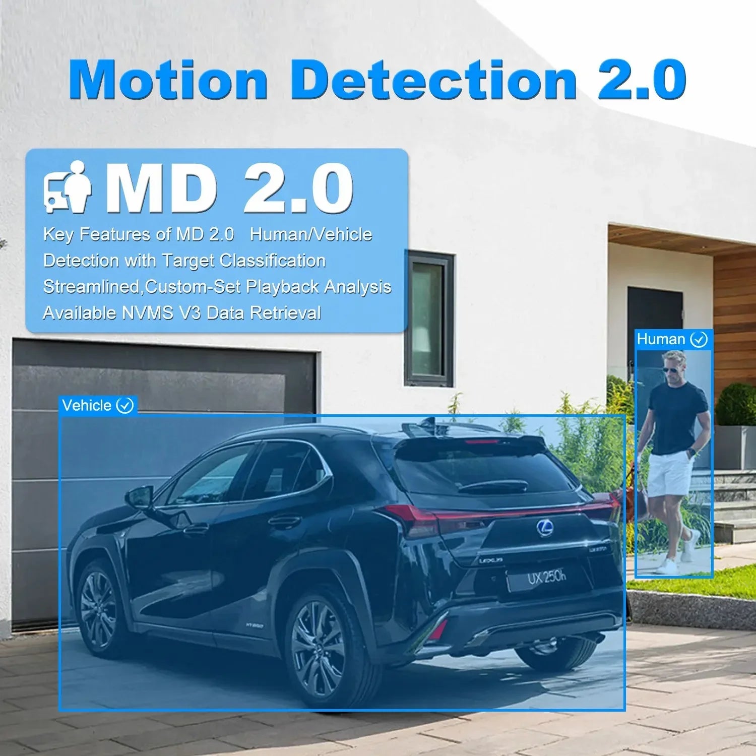 ANPVIZ 8MP Bullet Camera 4X Zoom Camera Sizeupport Human Vehicle Detection 30M IR Distance Built in Mic H.265 IP66