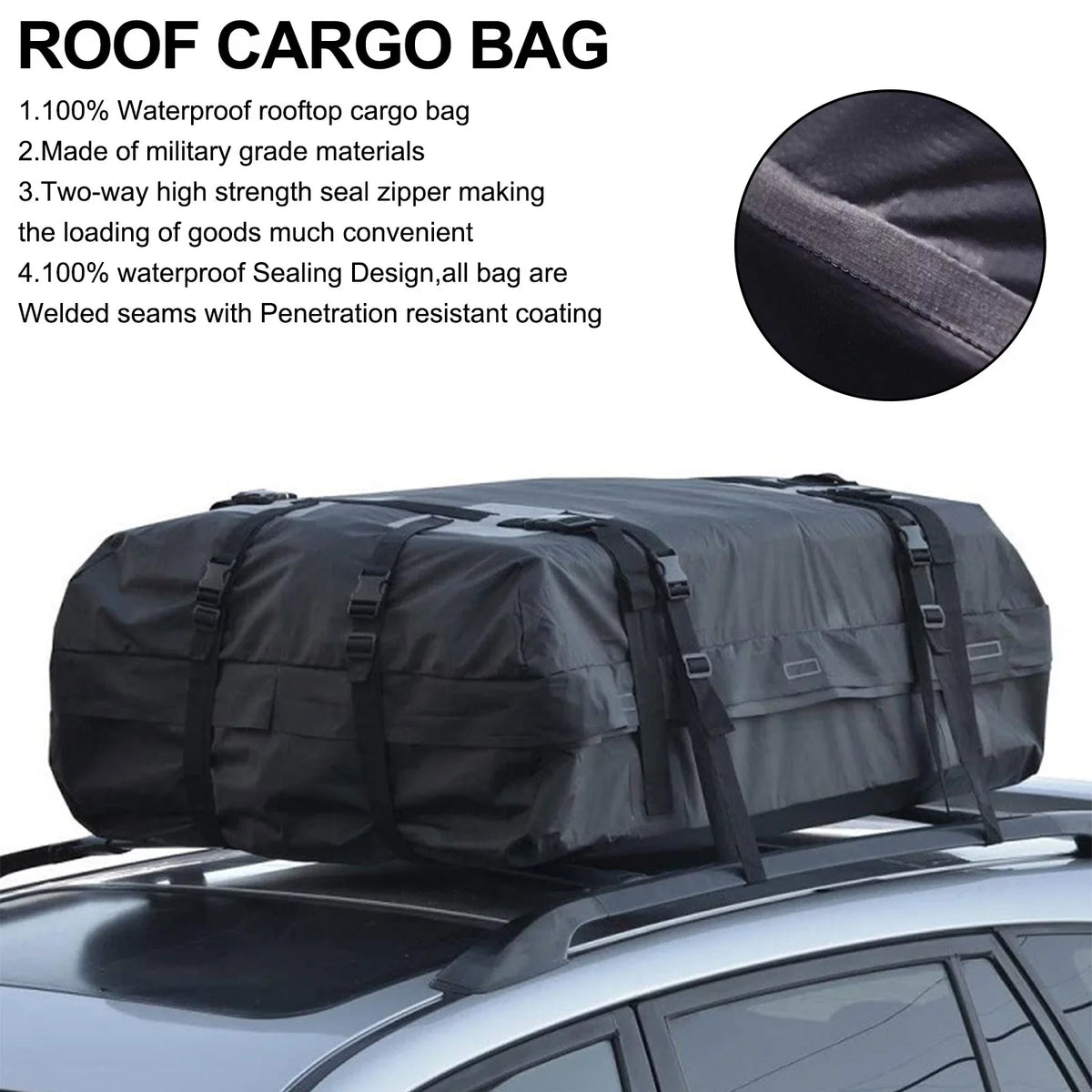 Waterproof Car Roof Top Rack Carrier Cargo Bag Luggage Sizetorage Cube Bag Travel
