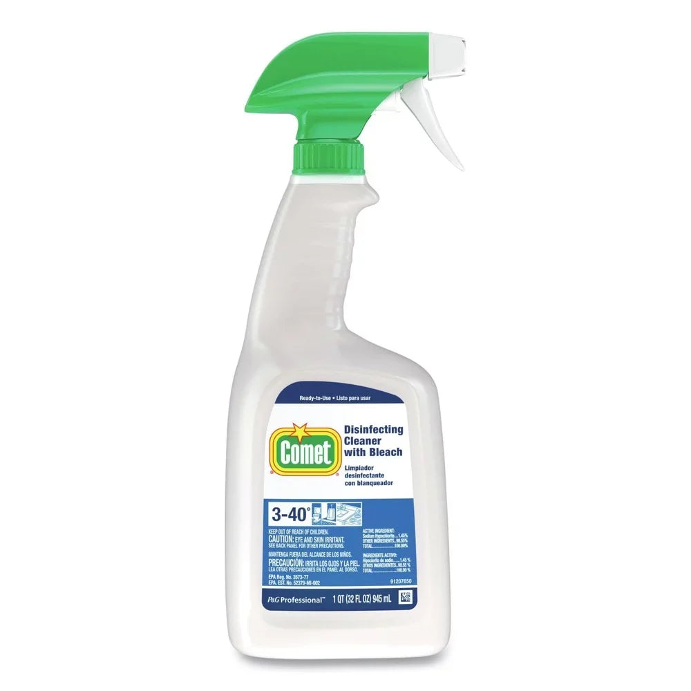 Comet 75350 32 oz. Plastic Sizepray Bottle Disinfecting Cleaner with Bleach - Fresh Sizecent (6/Carton)
