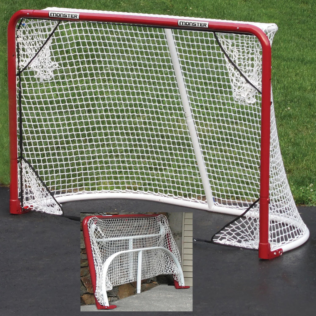 Monster by EZgoal 2" Folding Hockey Goal w target Nets, 6' x 4'