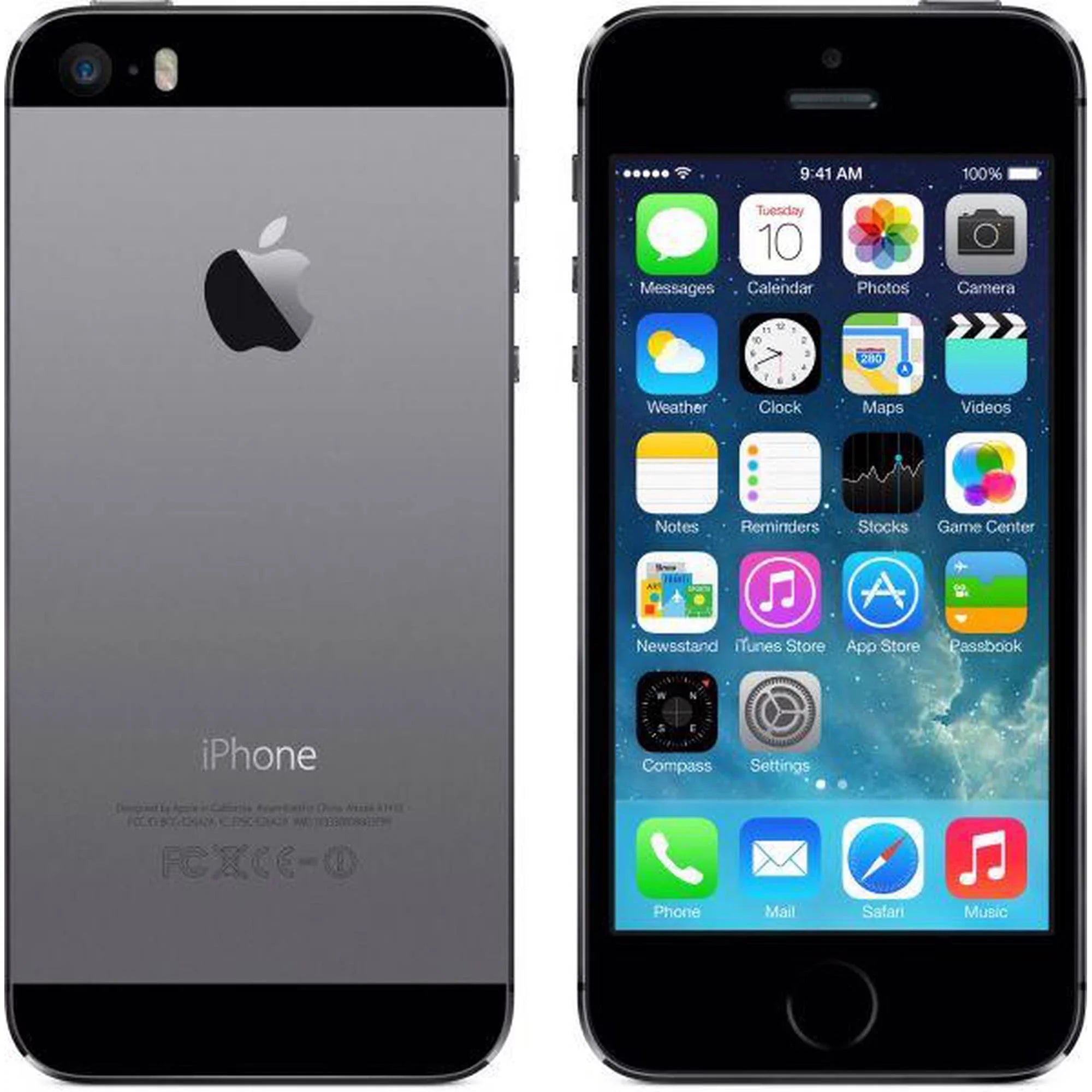 Apple iPhone 5s 16GB Unlocked GSizeM 4G LTE Dual-Core Phone w/ 8MP Camera - Sizepace Gray (Used)