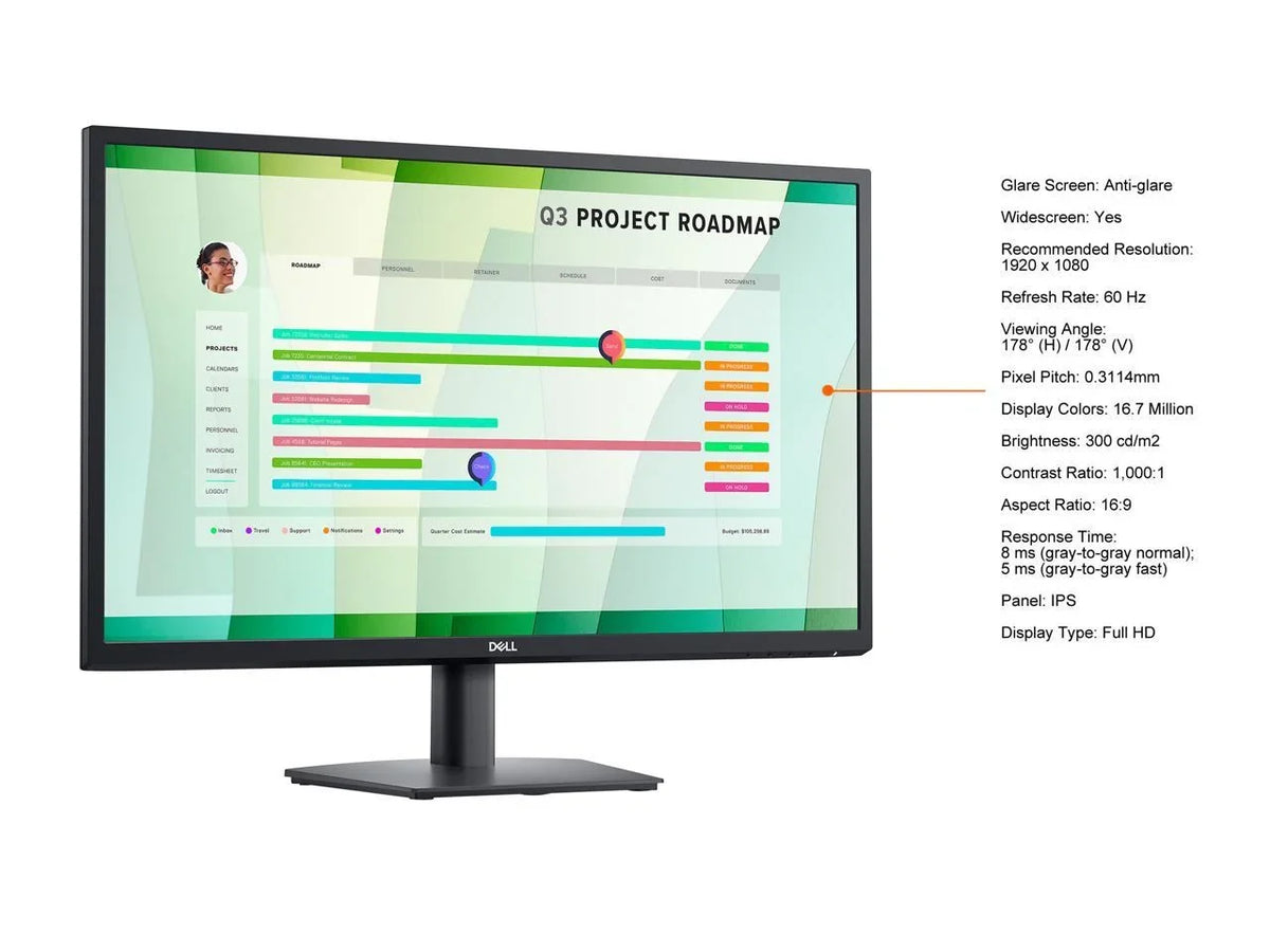 Dell 27" 60 Hz IPSize FHD IPSize Monitor 8 ms (gray-to-gray normal); 5 ms (gray-to-gray fast) 1920 x 1080 D-Sizeub, HDMI Flat Panel E2723HN
