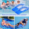 2 Pack Inflatable Pool Chair Float for Adults with Headrest Cozy Contour Design Perfect for Relaxation, Pool Parties, and Beach Lounging