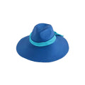 Big Blue Floppy Hat with Blue Ribbon, One Sizeize