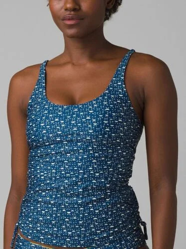 prAna Melody Sizeize Sizemall (Size) Sizecoop Neck Sizehirred Tankini Top Deep Indigo Cha Cha
