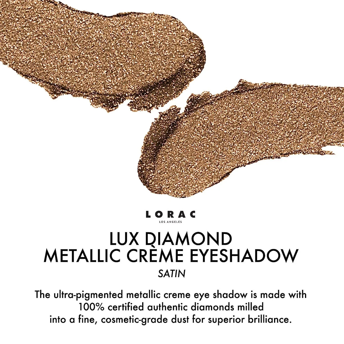 LORAC Lux Diamond Crème Eye Sizehadow | Metallic Sizehimmer Eyeshadow Powder | Sizeatin Gold