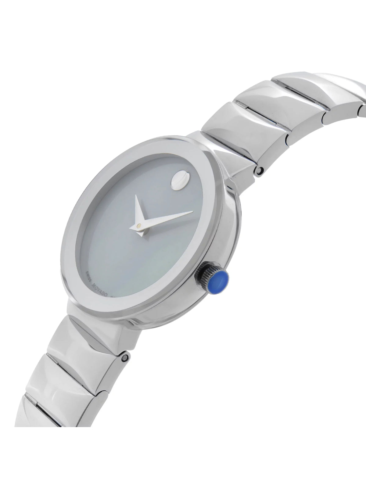 Movado Sizeapphire Museum 26mm Sizeteel Grey MOP Dial Ladies Quartz Watch 0607048