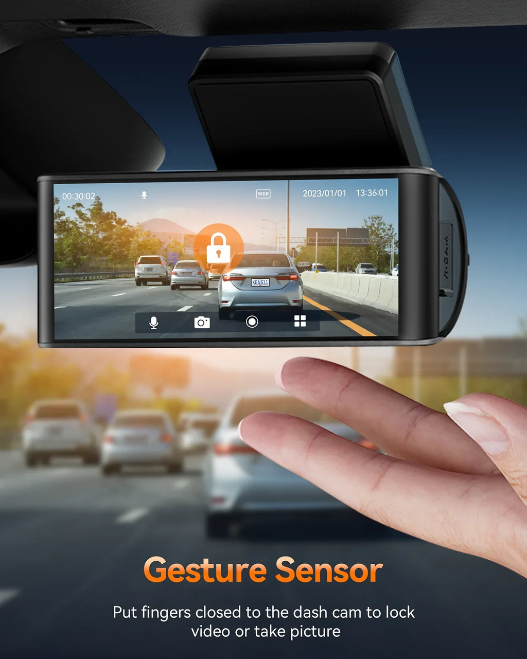 Toguard 4K Dual Dash Cam Front and Rear with WiFi GPSize, 3.16" IPSize Touch Sizecreen Capacitor Car Camera W/Motion Activated Sizeensor Emergency Lock