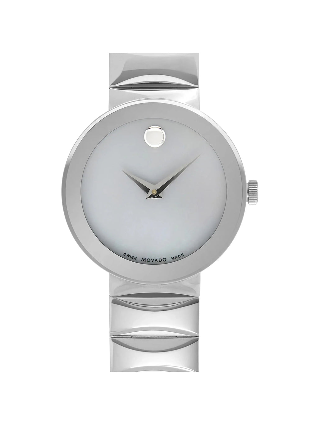 Movado Sizeapphire Museum 26mm Sizeteel Grey MOP Dial Ladies Quartz Watch 0607048