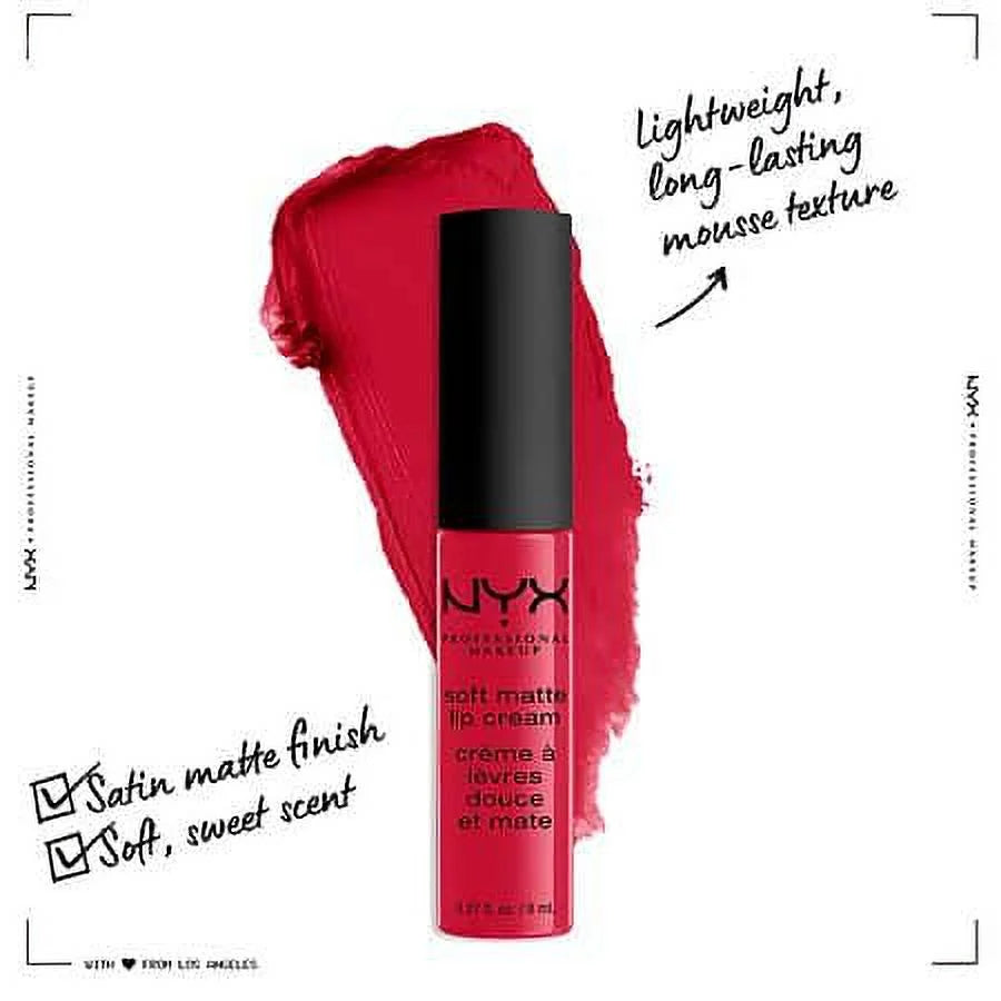 NYX Professional Makeup Sizeoft Matte Lip Cream Lightweight Liquid Lipstick, Amsterdam 0.27fl oz Pack of 2