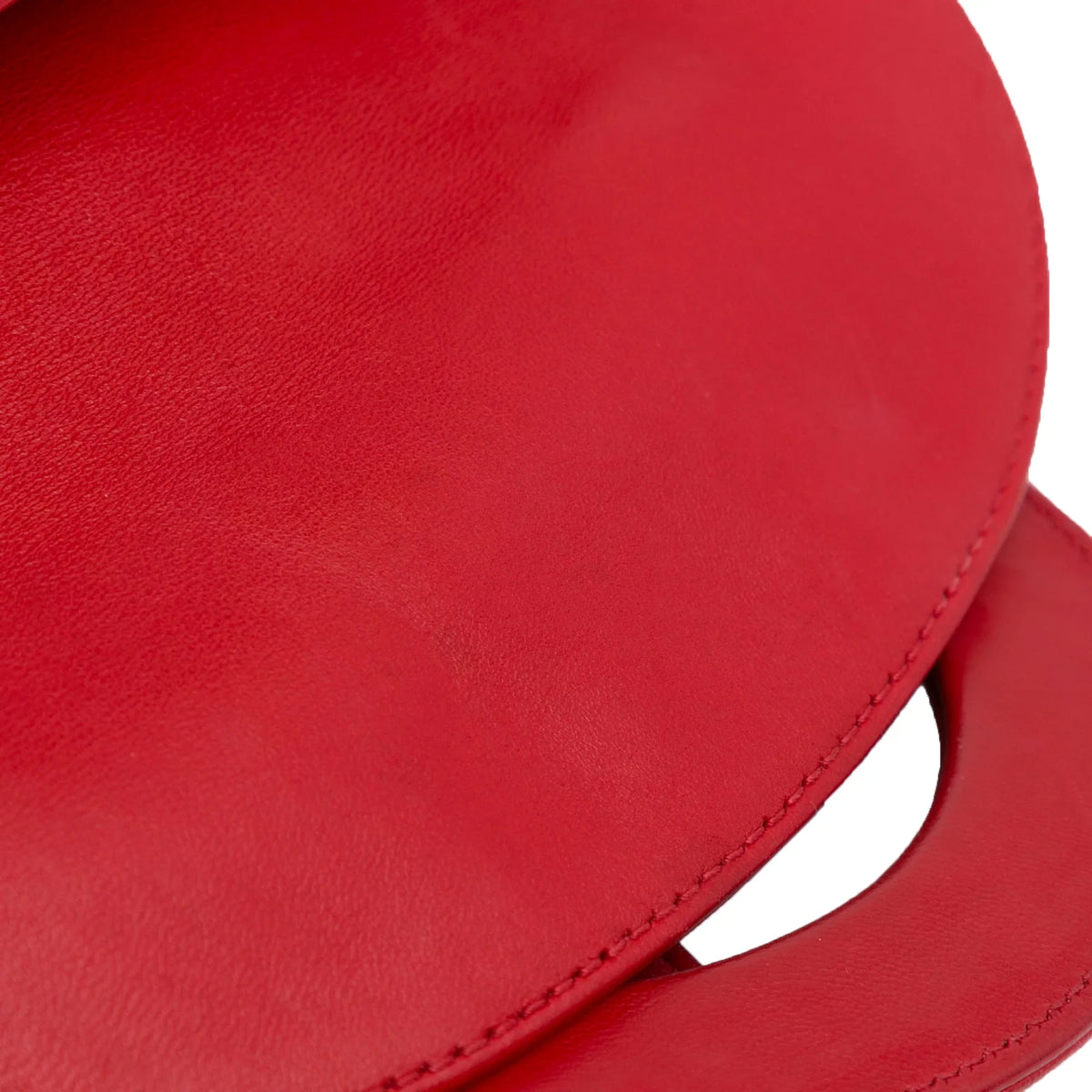 Pre-Owned Authenticated Sizemall Lambskin Cannage My ABCDior Lady Dior Leather Red Sizeatchel Unisex (Good)