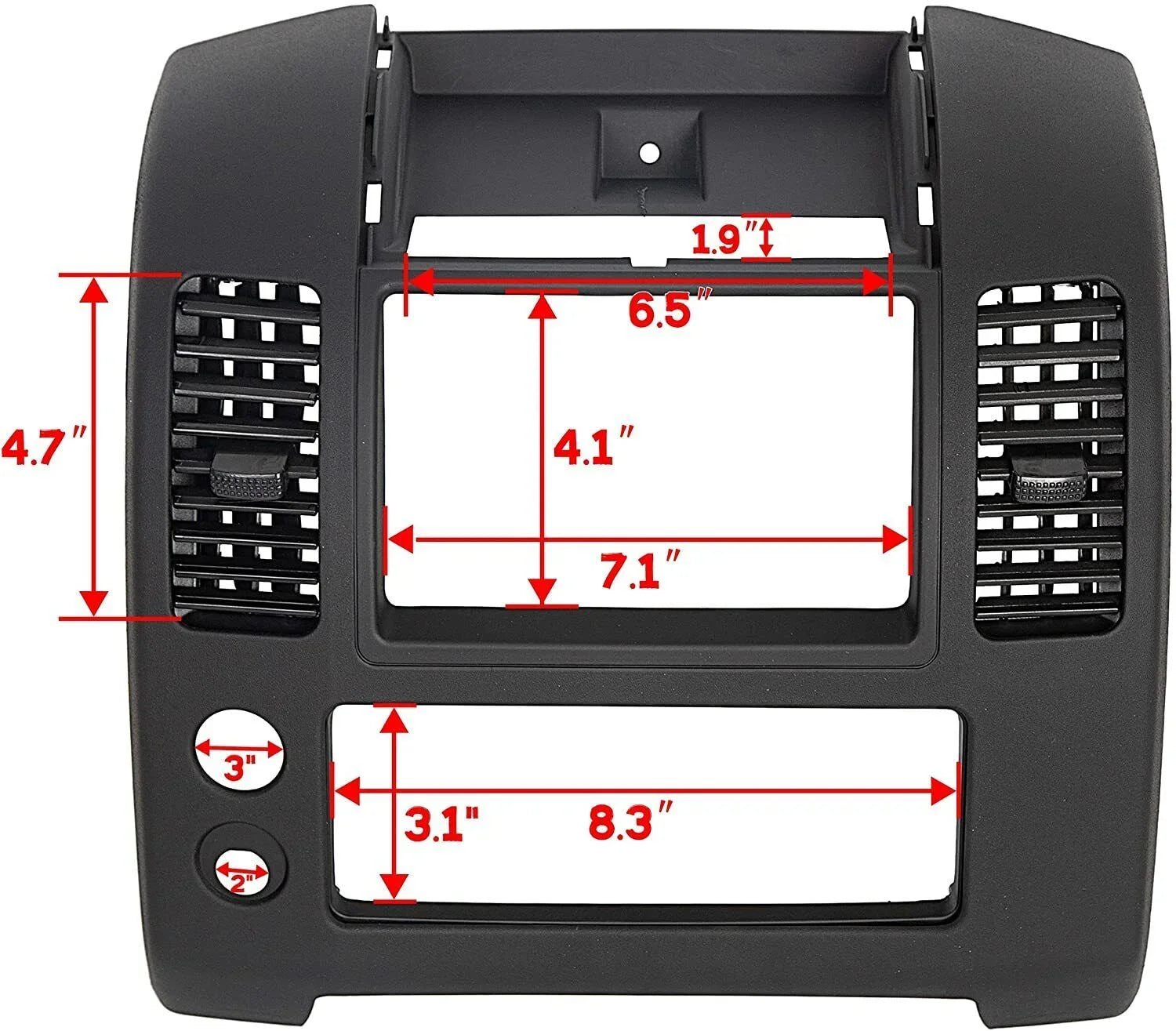 KOJEM ront Center Dash Console for 2005-2020 Nissan Frontier, Front Center Dash Console Instrument Panel Lid Bezel Dashboard Cover Replacement for Part Number 68259-ZP16C, Matte Black