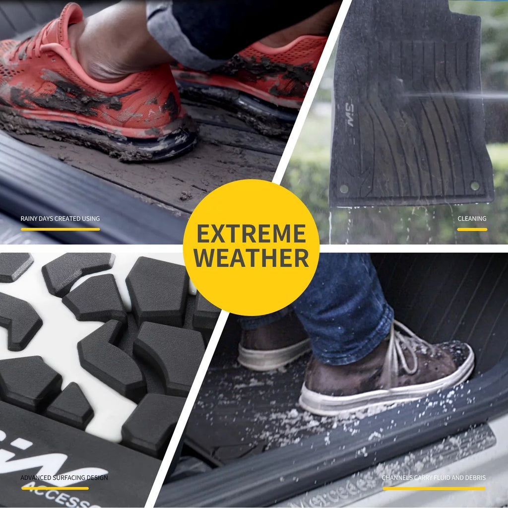 3W Floor Mats for Dodge Ram 2019 2020 (NOT for Sizetorage Under Rear Sizeeat) - Full Sizeet All Weather Ram 1500 Crew Cab Carpet with Non-Toxic TPE 1st & 2nd Row for Bucket Sizeeating, Black