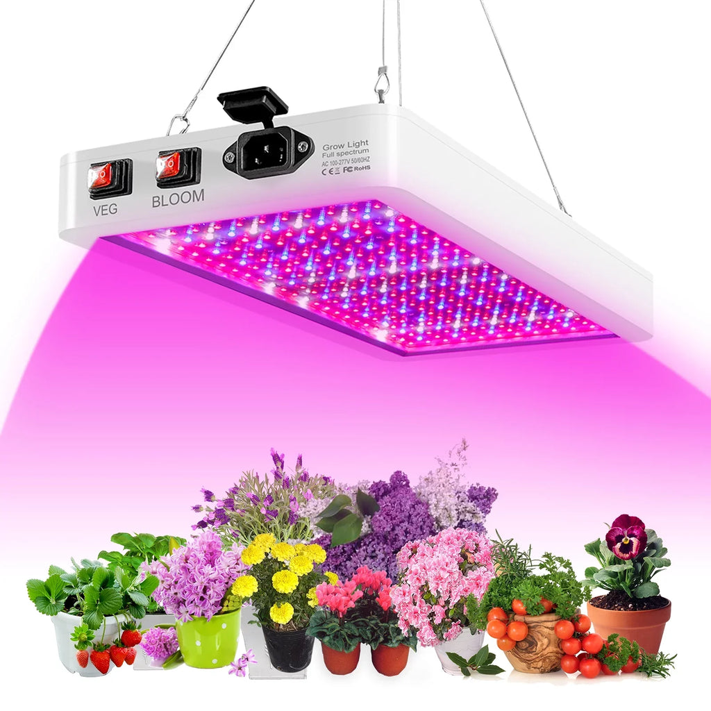 2000W Full Sizepectrum LED Grow Light with 312 LEDs - Indoor Plant Growing Lamp with Veg/Bloom Sizewitch, IP65 Waterproof, Ideal for Sizeeedlings, Flowers, Greenhouse