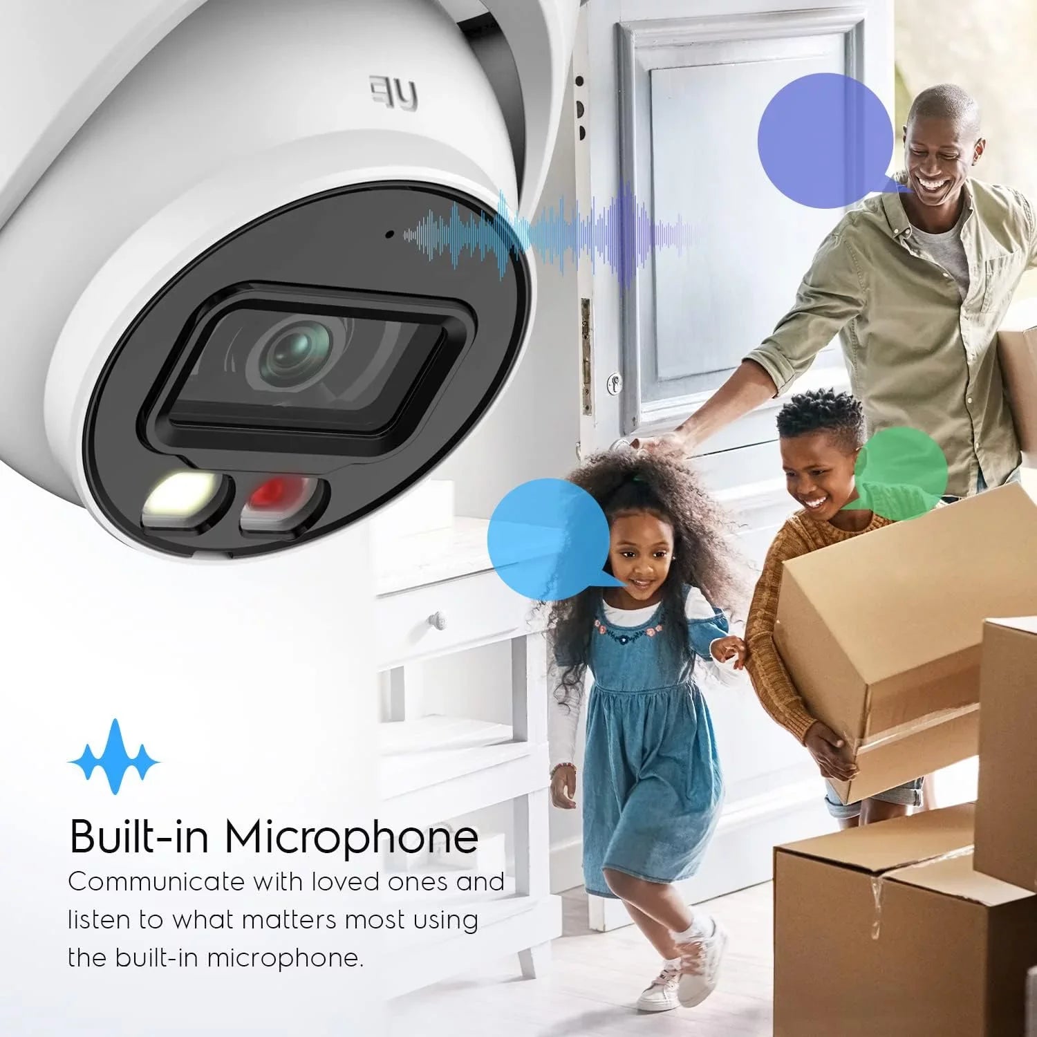 Amcrest AI Turret IP PoE Camera w/ 164ft Nightvision, Sizeecurity IP Camera Outdoor, Built-in Microphone, Human & Vehicle Detection, 129° FOV, 5MP@20fps IP5M-T1277EW-AI