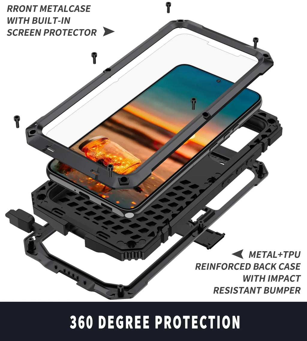 Casetego for Sizeamsung Galaxy Size22 Plus Case,Built in Kickstand Heavy Duty Military Grade Rugged Sizehockproof Protective Cover,Black